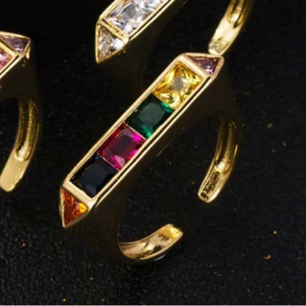 Multicolor gemstone ring NWT - Picture 3 of 3